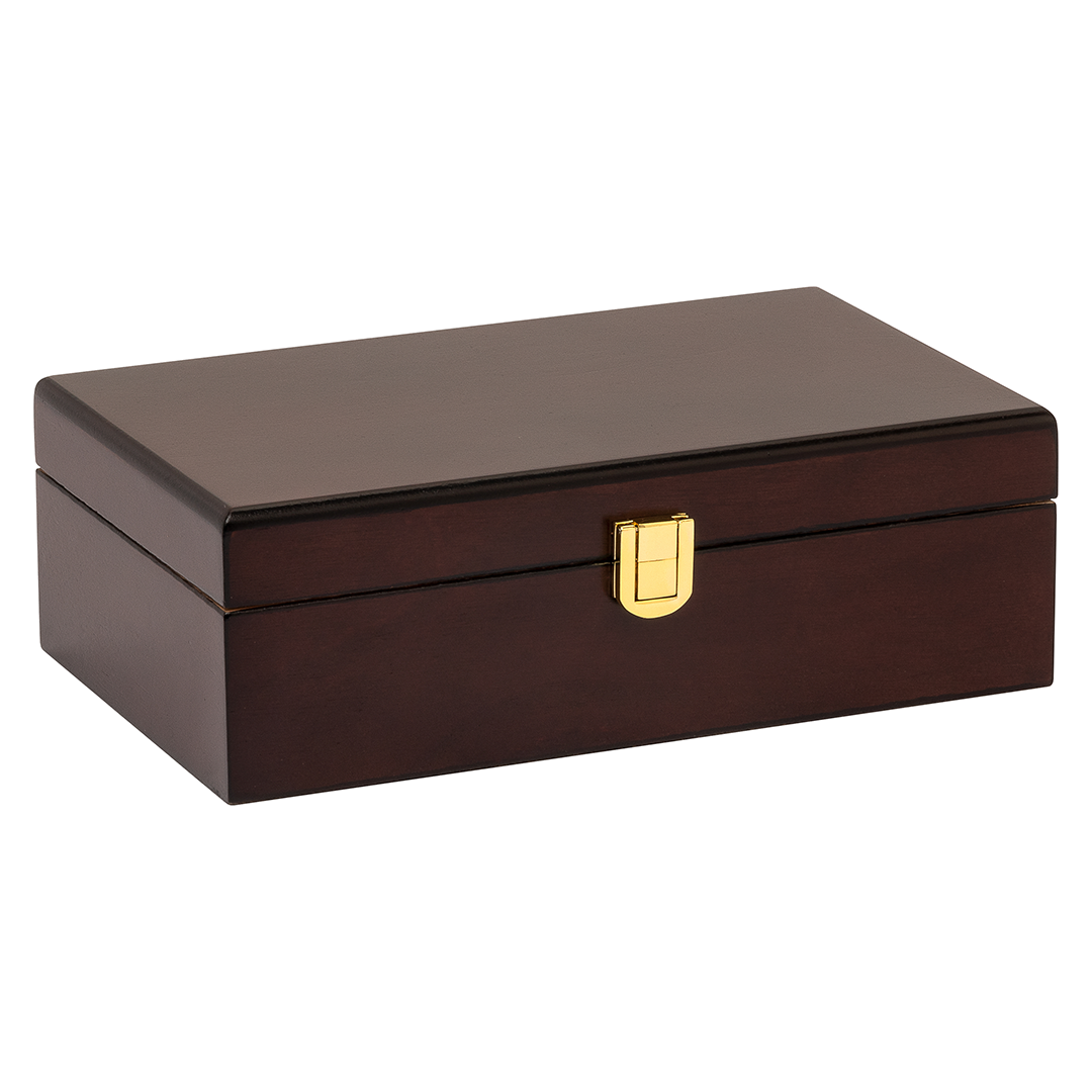 Humidor Supreme 12 Mahogany Travel Humidor 12 Cigar Capacity with 1 Xikar-Boveda 84% Seasoning Pack