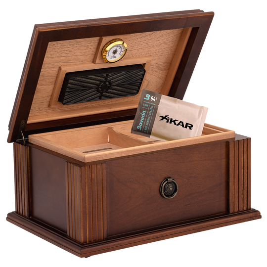 Humidor Supreme Amalfi Walnut Humidor 60-105 Cigar Capacity with 4 Xikar-Boveda 84% Seasoning Packs - view 2