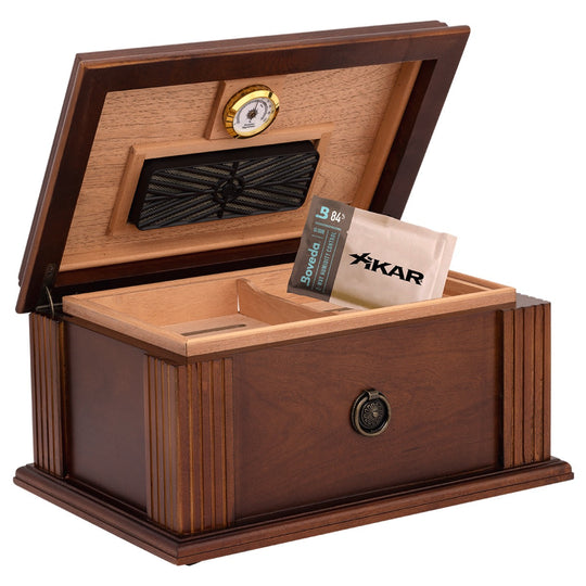 Humidor Supreme Amalfi Walnut Humidor 60-105 Cigar Capacity with 4 Xikar-Boveda 84% Seasoning Packs - view 3