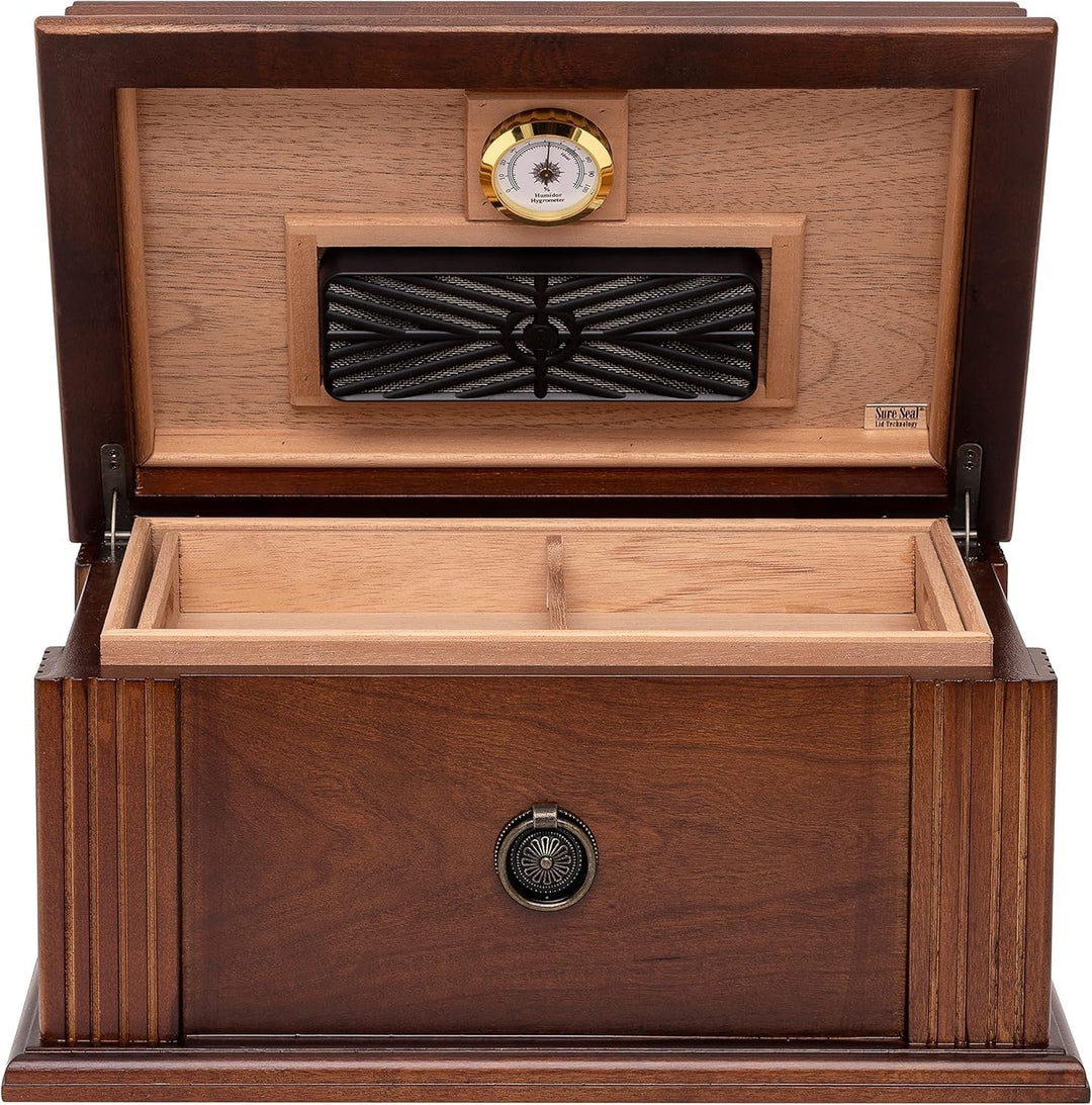 Humidor Supreme Amalfi Walnut Humidor 60-105 Cigar Capacity with 4 Xikar-Boveda 84% Seasoning Packs - view 7