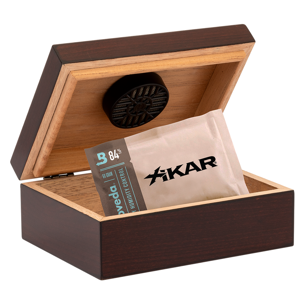 Humidor Supreme Asti Cherry Humidor 15 Cigar Capacity with 1 Xikar-Boveda 84% Seasoning Pack - view 2