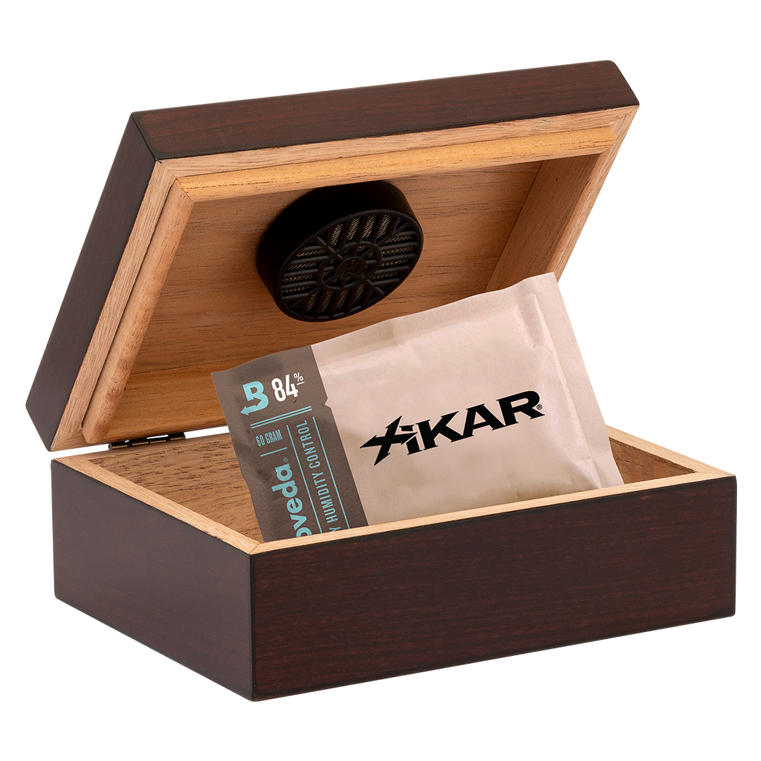 Humidor Supreme Asti Cherry Humidor 15 Cigar Capacity with 1 Xikar-Boveda 84% Seasoning Pack - view 2