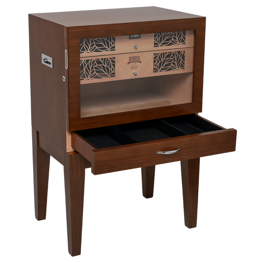 Humidor Supreme Balthazar II Walnut Oak End Table Humidor with Front Opening - view 3