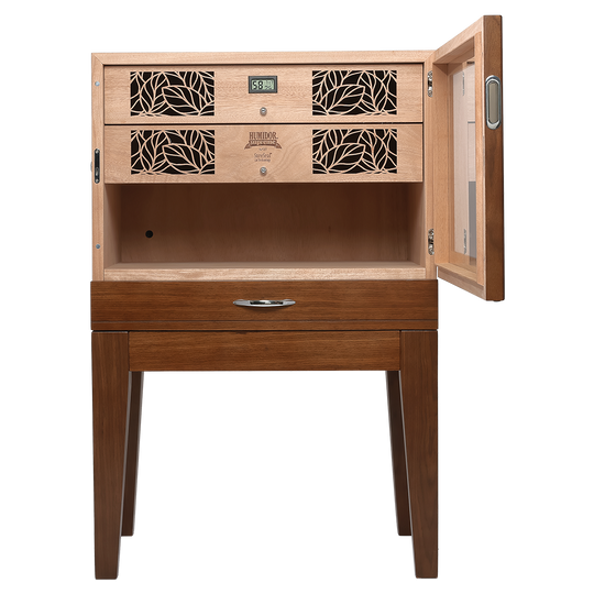 Humidor Supreme Balthazar II Walnut Oak End Table Humidor with Front Opening - view 6