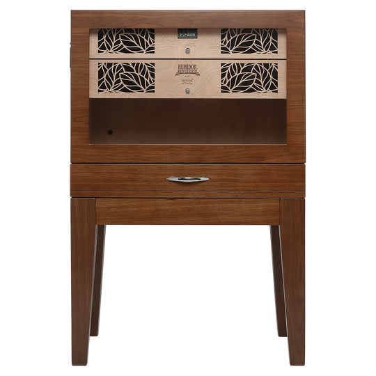 Humidor Supreme Balthazar II Walnut Oak End Table Humidor with Front Opening - view 7