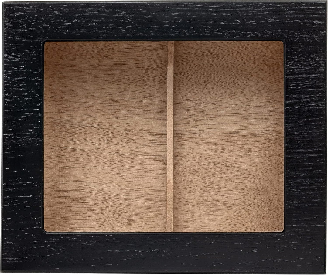 Humidor Supreme Capri Glasstop Humidor in Black Oak 25 Cigar Capacity with 2 Xikar-Boveda 84% Seasoning Packs - view 4