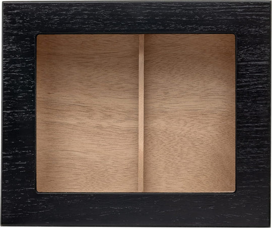 Humidor Supreme Capri Glasstop Humidor in Black Oak 25 Cigar Capacity with 2 Xikar-Boveda 84% Seasoning Packs - view 4
