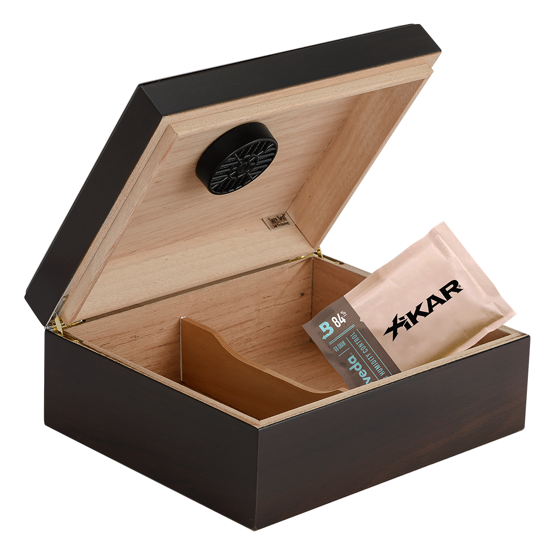 Humidor Supreme Capri Mahogany Humidor 30-55 Cigar Capacity with 2 Xikar-Boveda 84% Seasoning Packs - view 2