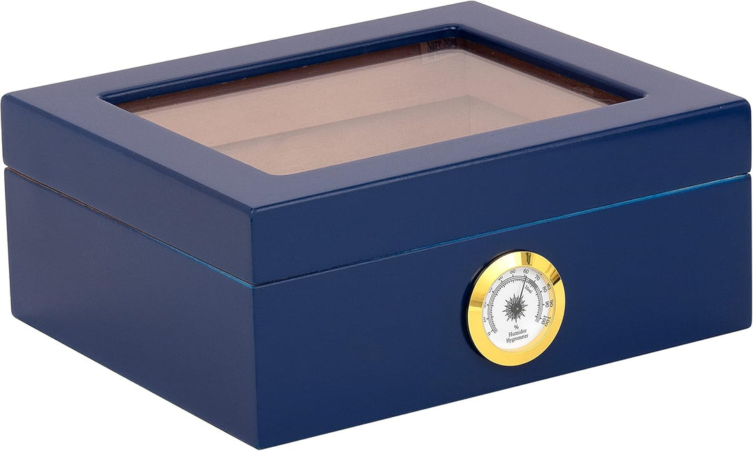 Humidor Supreme Capri Red Glasstop Humidor 25 Cigar Capacity with 2 Xikar-Boveda 84% Seasoning Packs - view 4
