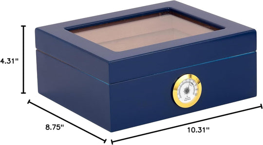 Humidor Supreme Capri Red Glasstop Humidor 25 Cigar Capacity with 2 Xikar-Boveda 84% Seasoning Packs - view 5