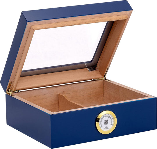 Humidor Supreme Capri Red Glasstop Humidor 25 Cigar Capacity with 2 Xikar-Boveda 84% Seasoning Packs - view 6