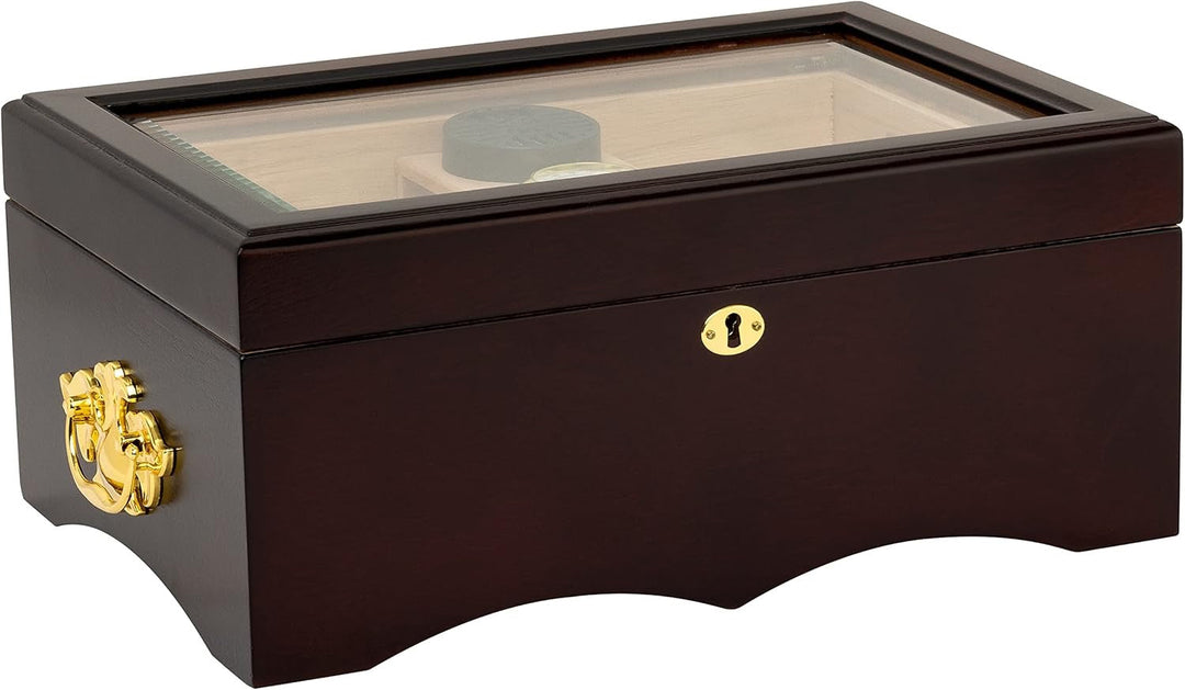 Humidor Supreme El Rey Glasstop Humidor 150 Cigar Capacity with 6 Xikar-Boveda 84% Seasoning Packs - view 4