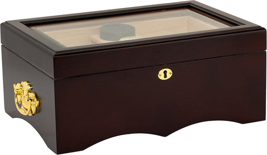 Humidor Supreme El Rey Glasstop Humidor 150 Cigar Capacity with 6 Xikar-Boveda 84% Seasoning Packs - view 4