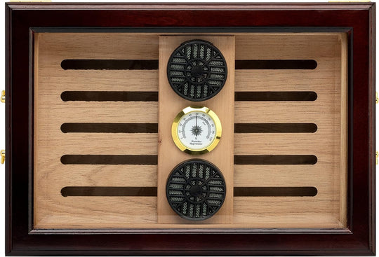 Humidor Supreme El Rey Glasstop Humidor 150 Cigar Capacity with 6 Xikar-Boveda 84% Seasoning Packs - view 6