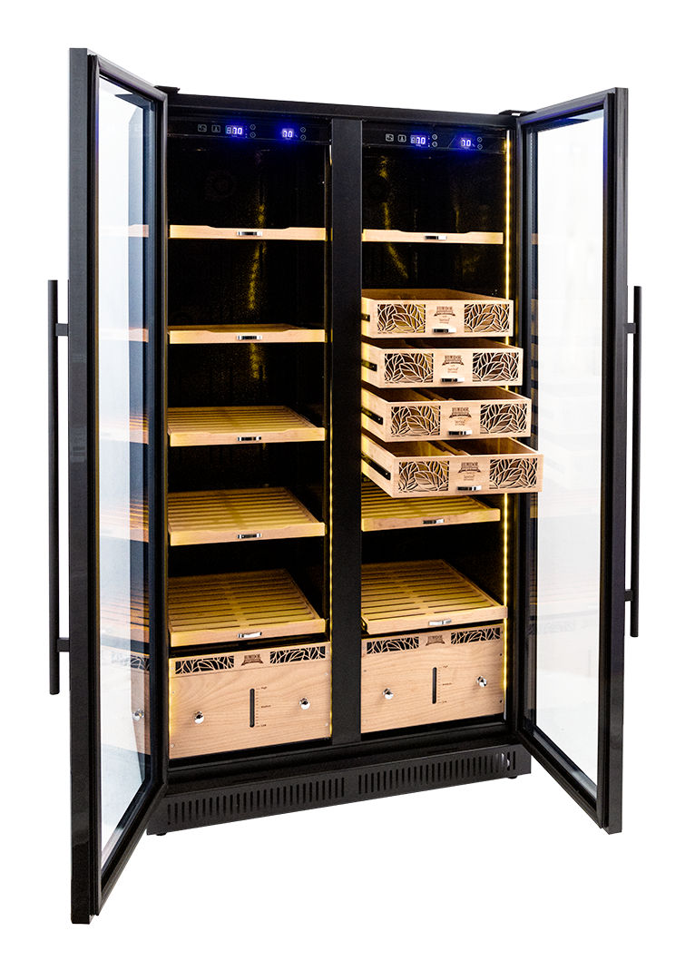 Humidor Supreme Electronic 9200 Cigar Cabinet, 2500-3000 Cigar Capacity, Black