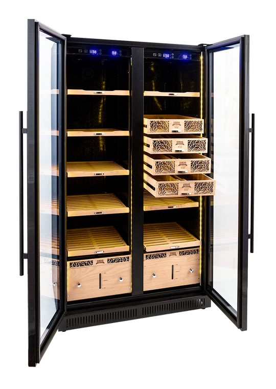Humidor Supreme Electronic 9200 Cigar Cabinet, 2500-3000 Cigar Capacity, Black