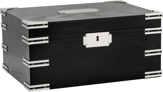 Humidor Supreme Ironside Black Humidor with Metal Accents 60-95 Cigar Capacity with Xikar-Boveda 84% Seasoning Packs - view 4