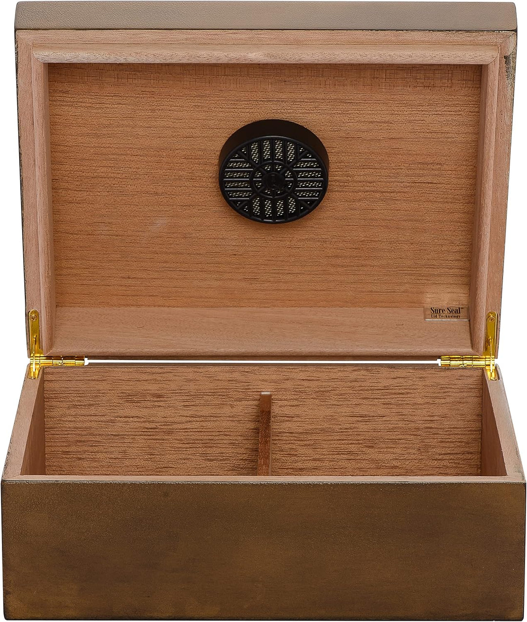 Humidor Supreme Rawhide Humidor with Crackel Finish 25-50 Cigar Capacity with 1 Xikar-Boveda 84% Seasoning Pack - view 6