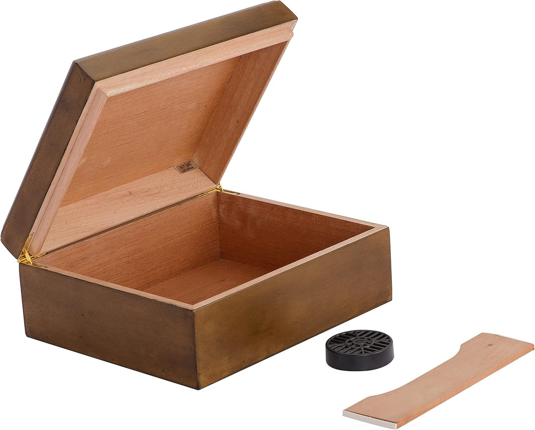 Humidor Supreme Rawhide Humidor with Crackel Finish 25-50 Cigar Capacity with 1 Xikar-Boveda 84% Seasoning Pack - view 7