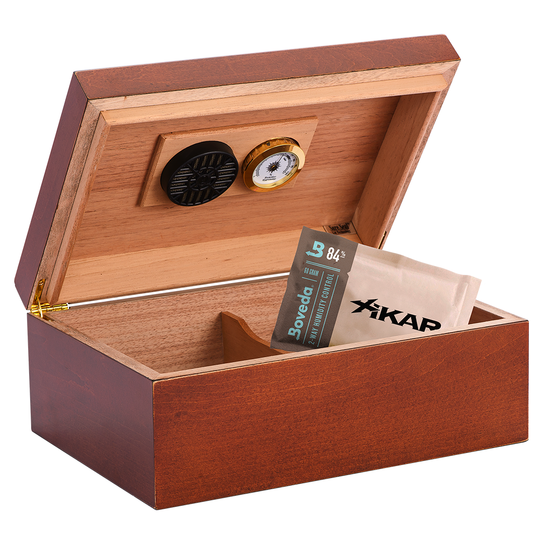 Humidor Supreme Sao Paolo Humidor with Inlay 50 Cigar Capacity with 5 Xikar-Boveda 84% Seasoning Packs - view 2