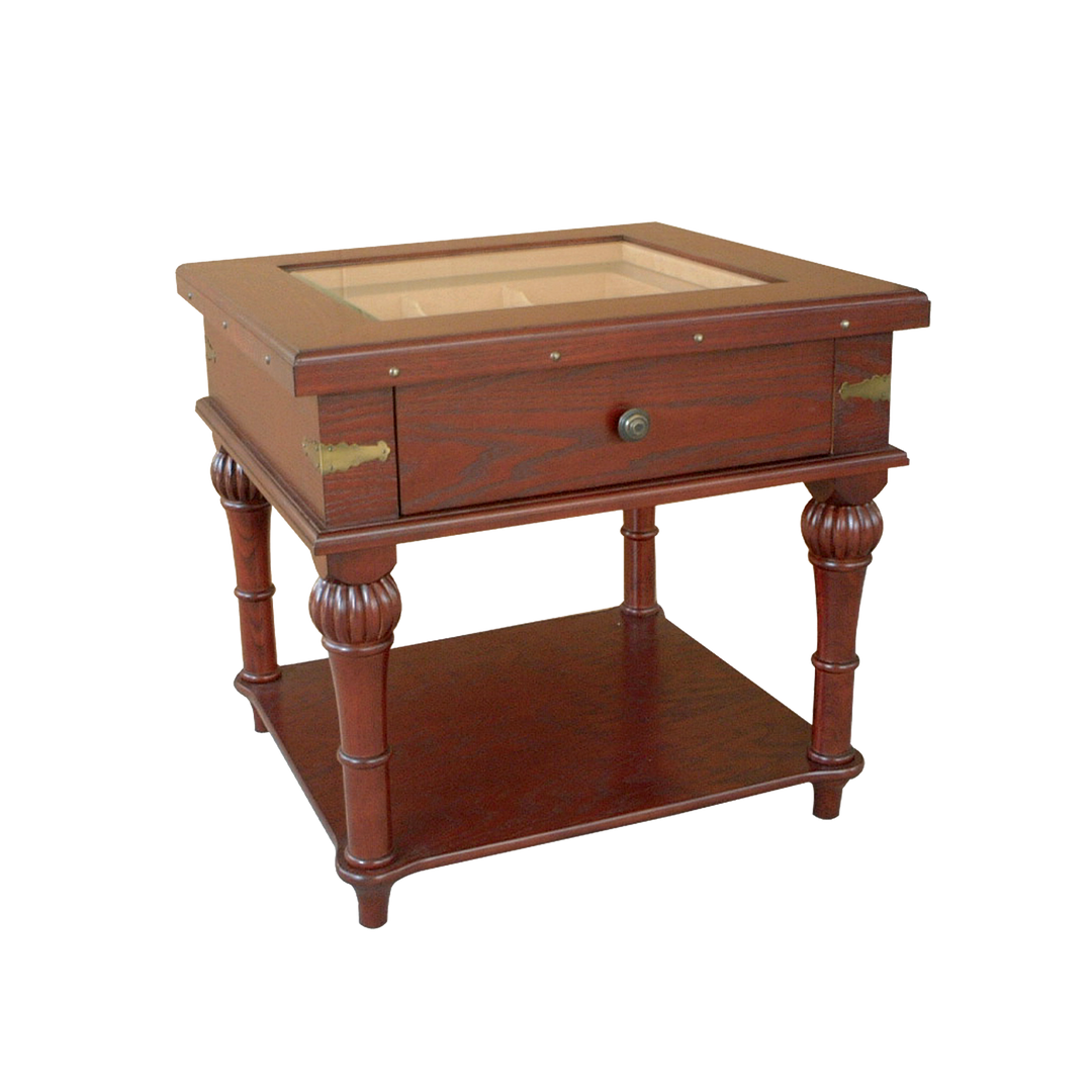 Humidor Supreme Scottsdale Solid Wood End Table Humidor 300 Cigar Capacity
