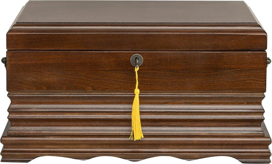 Humidor Supreme Tradition Solid Wood Antique Humidor in Golden Cherry Finish 125 Cigar Capacity with 4 Xikar-Boveda 84% Seasoning Packs - view 5