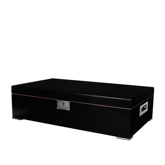Humidor Supreme Valentino Noir in Black Finish 85-150 Cigar Capacity