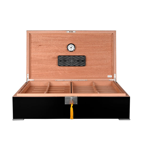 Humidor Supreme Valentino Noir in Black Finish 85-150 Cigar Capacity - view 3