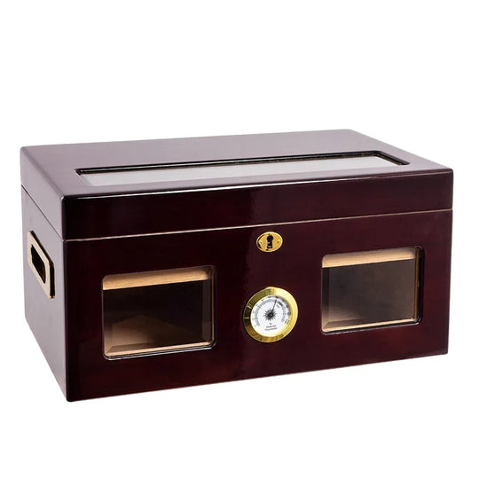 Humidor Supreme Versailles Humidor 100 Cigar Capacity with 5 Xikar-Boveda 84% Seasoning Packs