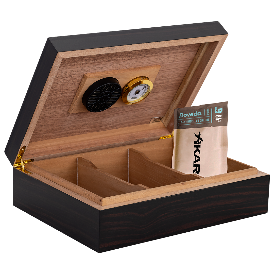 Humidor Supreme Zebra Humidor 50-100 Cigar Capacity with 3 Xikar-Boveda 84% Seasoning Packs - view 2