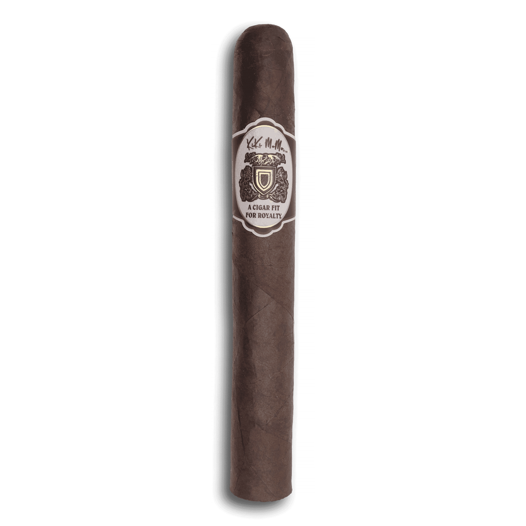 Close-up of KiKi Momo Gordo Maduro 7 x 60 showing 60-ring gauge and rich wrapper
