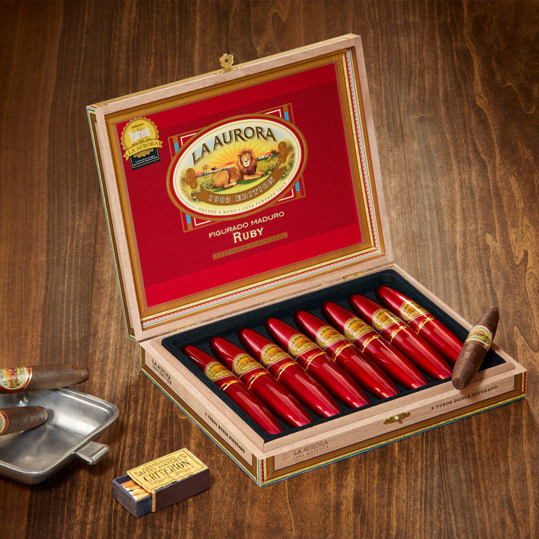 Box of 20 La Aurora Preferido Ruby Tubo cigars 