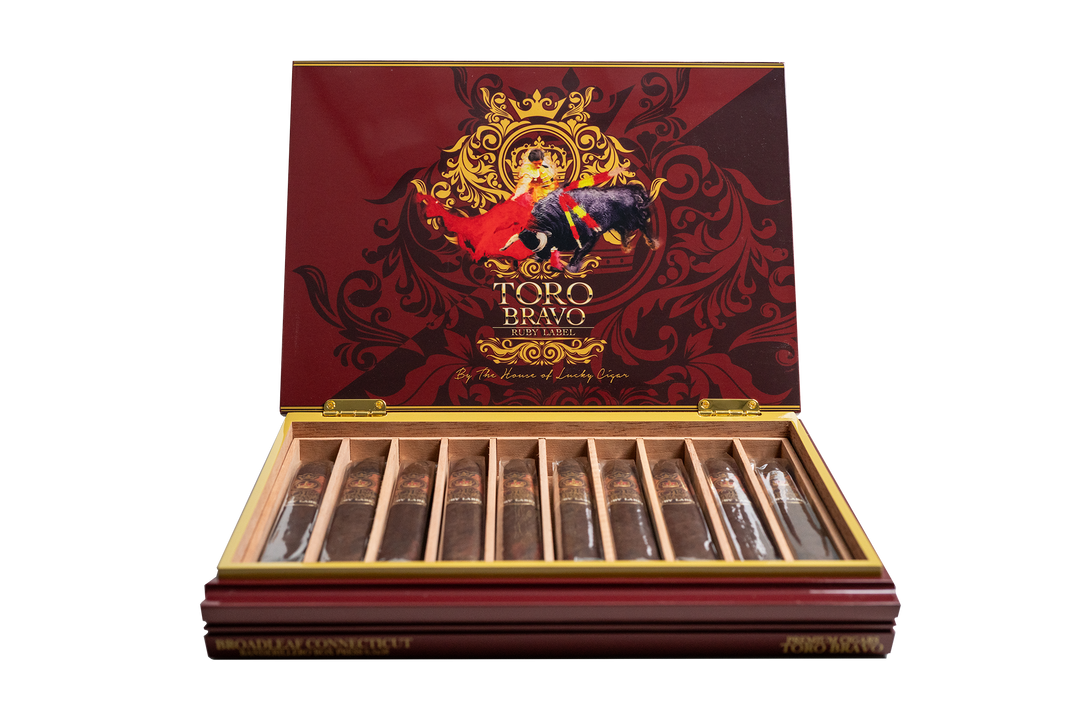 Lucky Cigar - TORO BRAVO BROADLEAF 7 1/8"X58 Box of 10