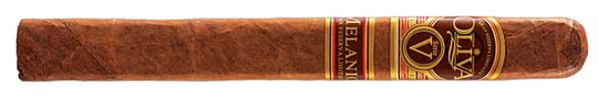 SingleOliva Serie V Melanio Churchill cigar Ecuadorian Sumatra wrapper over Nicaraguan long-fillers with cedar, cocoa, and spice. Shop Cigar Inc., Woodland Hills Los Angeles