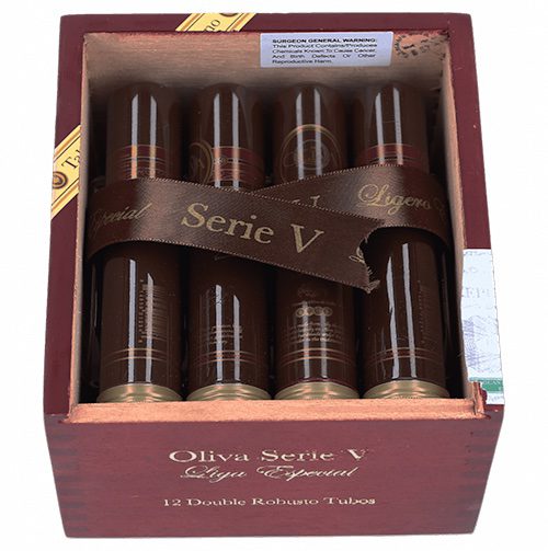 Box of Oliva Serie V double robusto cigars in Los Angeles at Cigar Inc