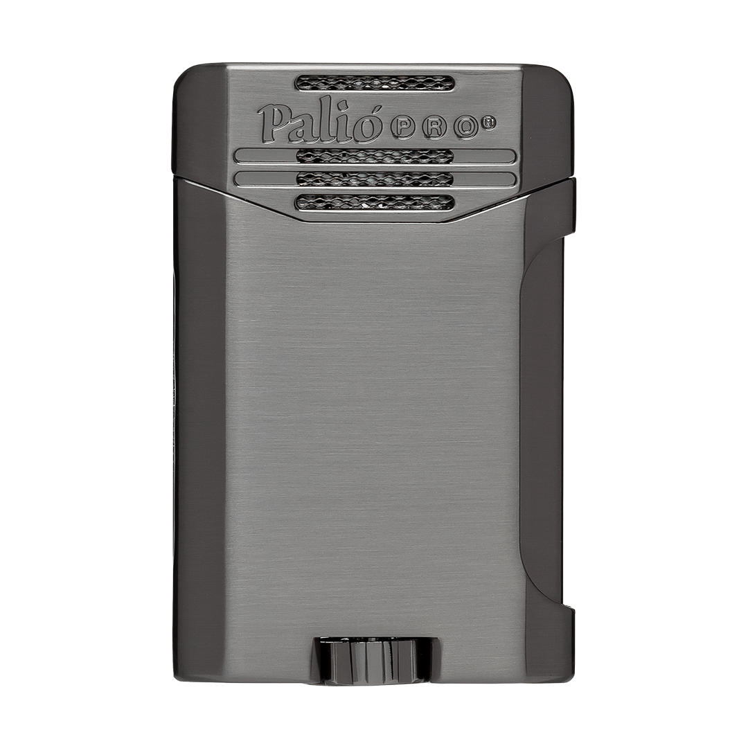Palio Antares Side Squeeze Double-Jet lighter in Gunmetal