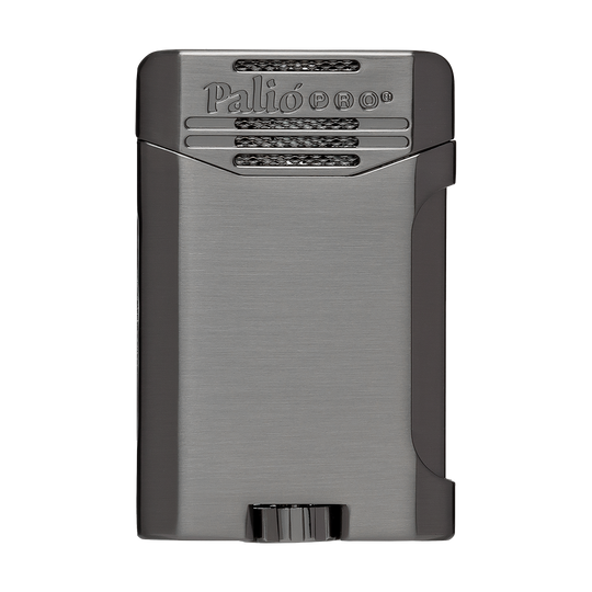 Palio Antares Side Squeeze Double-Jet lighter in Gunmetal