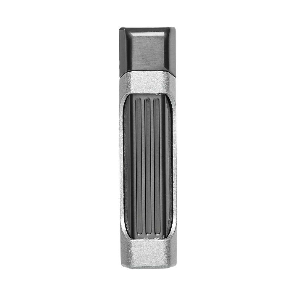Palio Antares Side Squeeze Double-Jet lighter in Silver - view 2