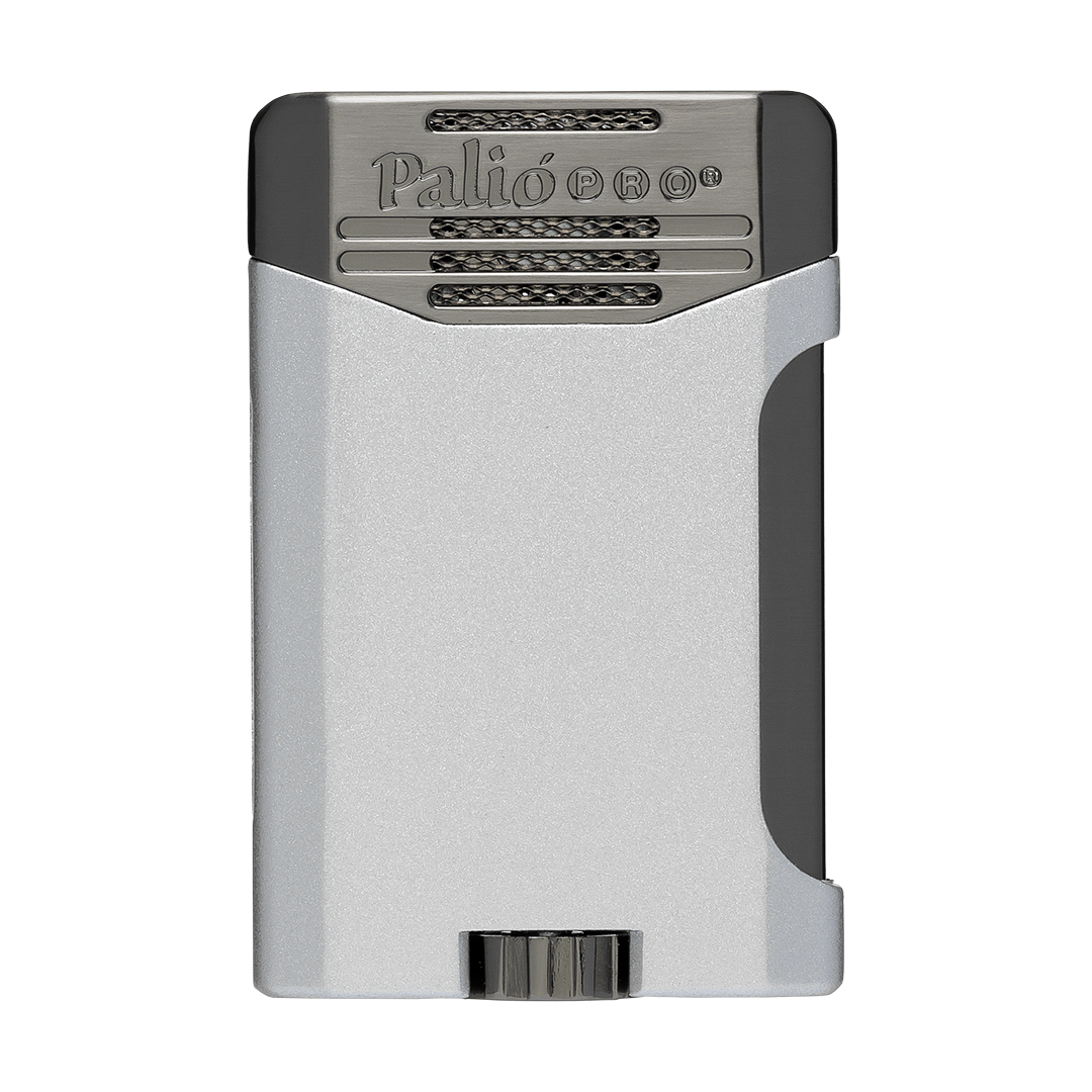 Palio Antares Side Squeeze Double-Jet lighter in Silver - view 3