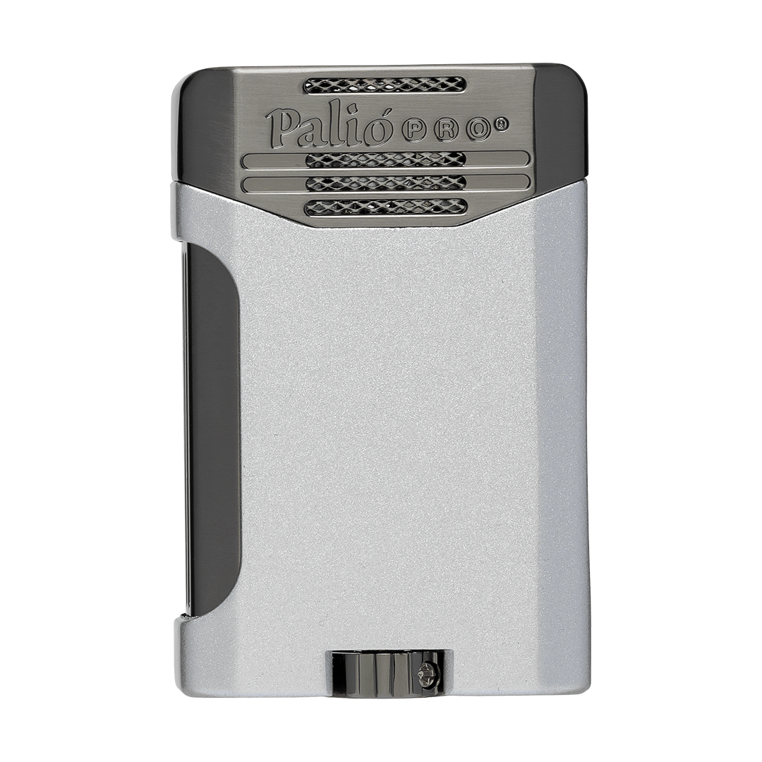 Palio Antares Side Squeeze Double-Jet lighter in Silver - view 4