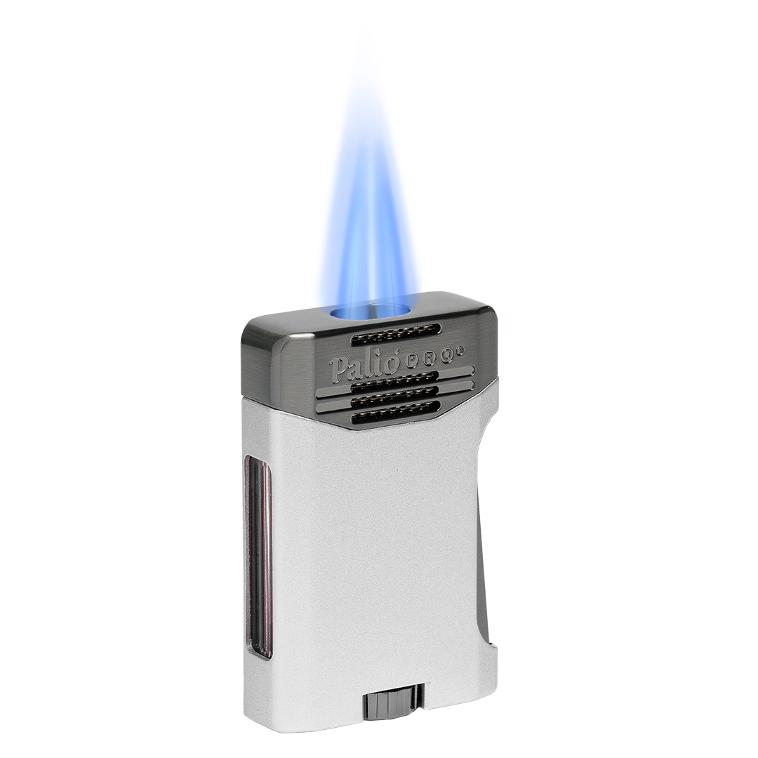 Palio Antares Side Squeeze Double-Jet lighter in Silver - view 5