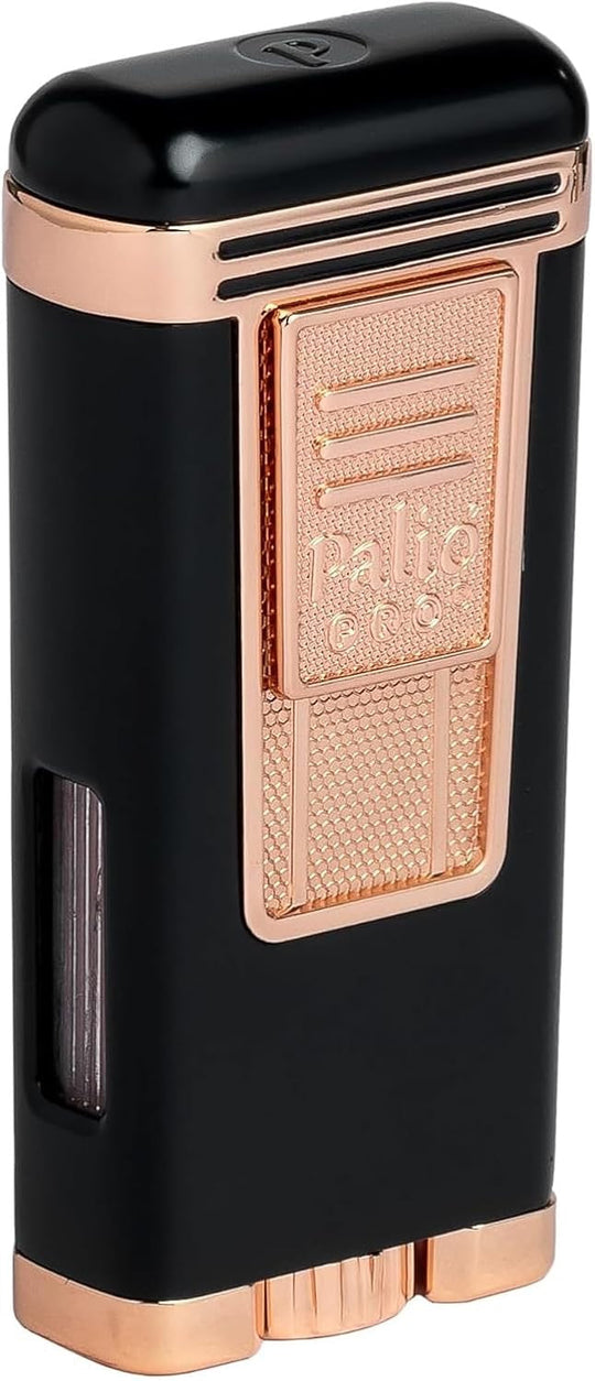 Palio Polaris Triple-Jet Lighter in Black & Rose Gold - view 6