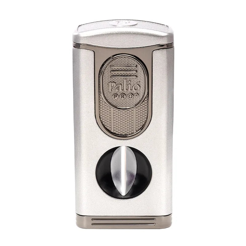 Palio Pro Trevi triple-flame lighter with 60RG vcutter, silver