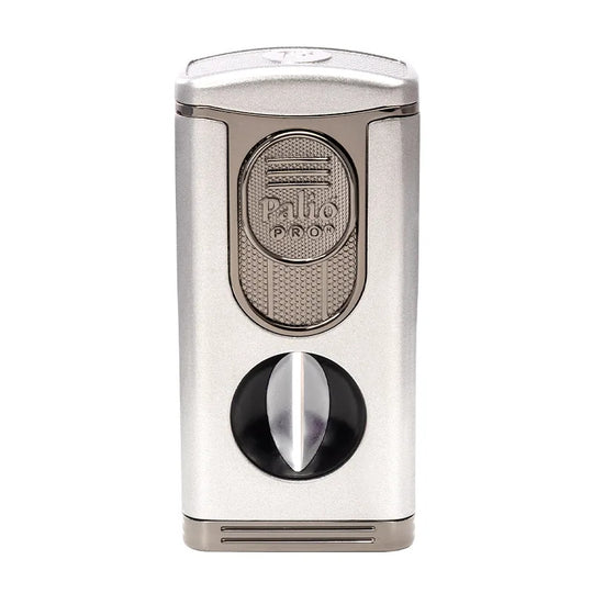 Palio Pro Trevi triple-flame lighter with 60RG vcutter, silver