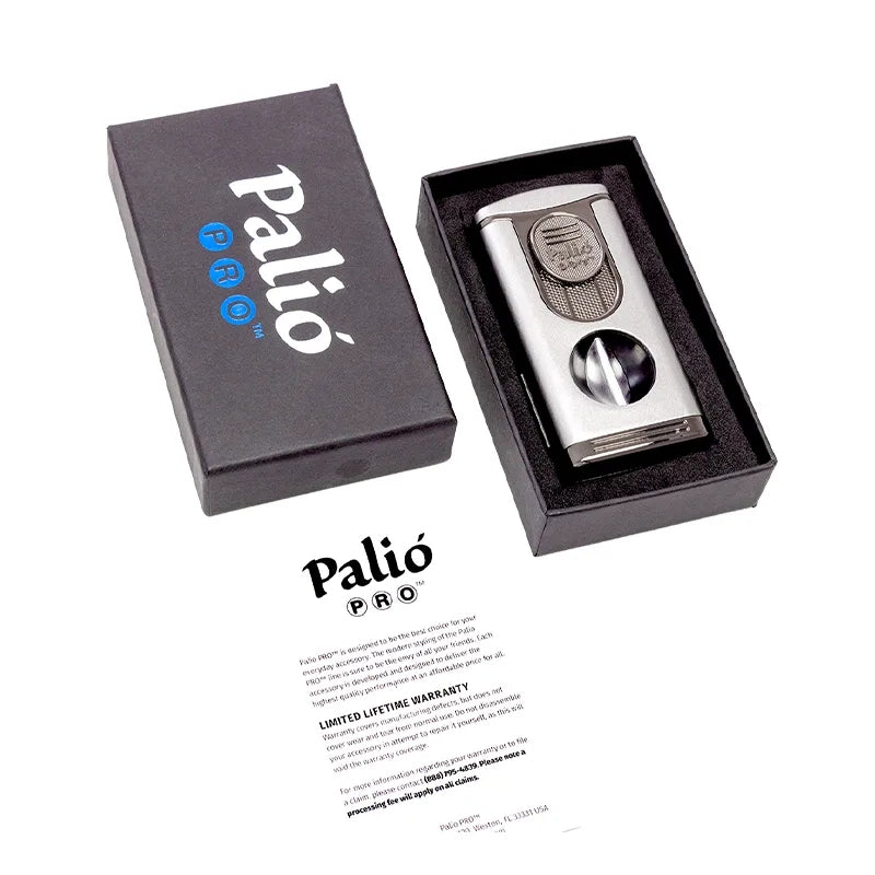 Palio Pro Trevi triple-flame lighter with 60RG vcutter, silver - view 8
