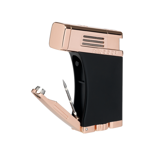 Palio Scorpius Angled Single-Jet Flame Lighter in Black & Rose Gold - view 5