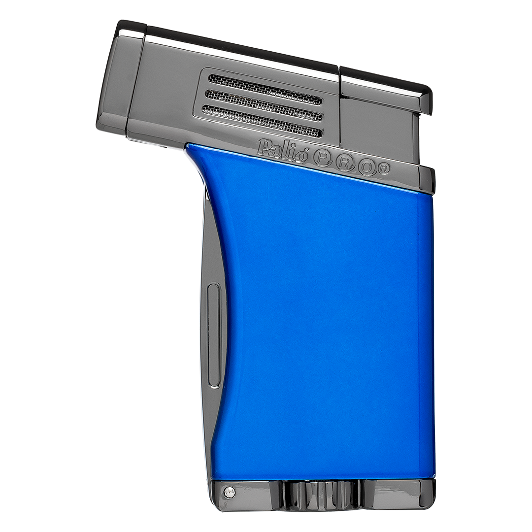 Palio Scorpius Angled Single-Jet Flame Lighter in Blue & Gunmetal - view 4