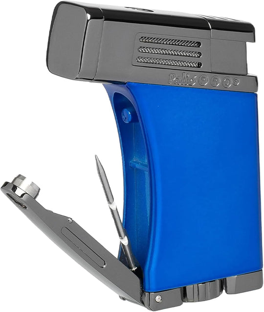 Palio Scorpius Angled Single-Jet Flame Lighter in Blue & Gunmetal - view 6