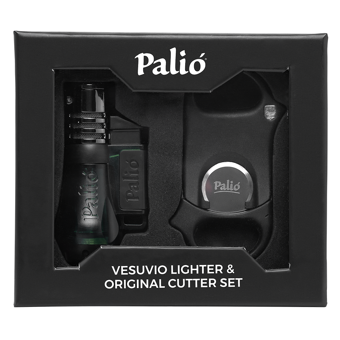 Palio Vesuvio Green Lighter & Original Cutter Gift Set