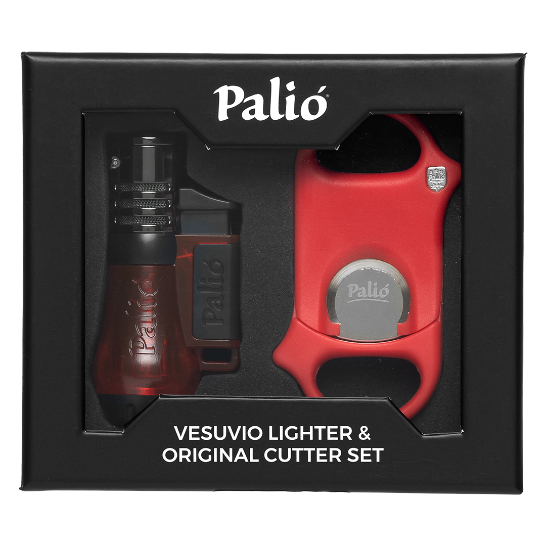 Palio Vesuvio Red Lighter & Original Cutter Gift Set